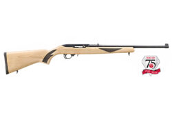 Ruger® 10/22 Semi Auto Rifle, 22LR, 75th Anniversary Edition, Blued, Light Wood, New.
