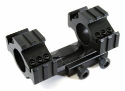 FM Tactical Scope Mount with 1" Rings and Picatinny Rails On Rings, Black, FMTM1.