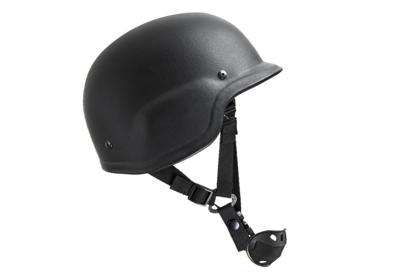 Kevlar Helmet, with Chin Strap and Carry Bag, Black, Level IIIA, Large