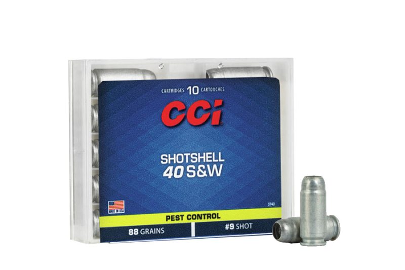 40 S&W CCI Shotshells, Pest Control “Snakeshot” Ammo, 10rd Box. J&G Sales