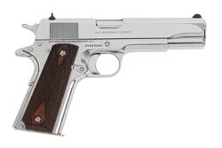 Colt 1911 Govt Semi Auto Pistol, 38 Super, 5" Barrel, High Polish Bright Stainless, New.