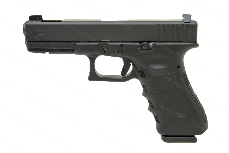 Glock 17C 9mm Gen 3 Semi Auto Pistol, Black, Ported, Night