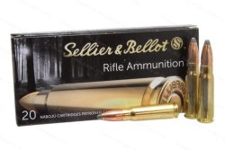 7.62x39 S&B 124gr SP Ammo, Brass Case, 20rd Box.