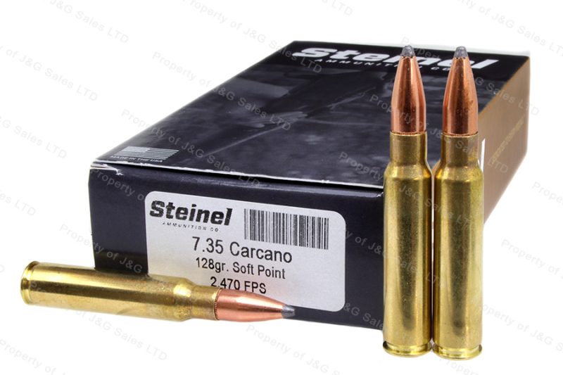 7.35 Carcano (7.35×51) Steinel 128gr SP Ammo, 20rd Box. – J&G Sales