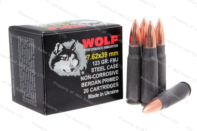 7.62×39 WPA (WOLF) FMJ Ammo, 1000rd Case. – J&G Sales
