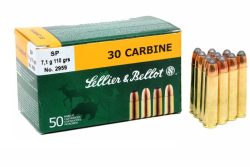 30 Carbine S&B SP 110gr Ammo, 50rd Box.