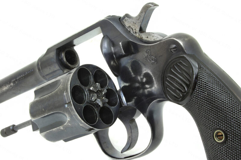 Colt New Service 45LC Revolver, 5.5″ Barrel, Blued, 1924