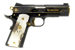 Colt "El Compadre" Commander 1911, 38 Super, 4.25" Barrel, Polished Blue, Gold Inlay Engraved Slide, 1 of 500, New.